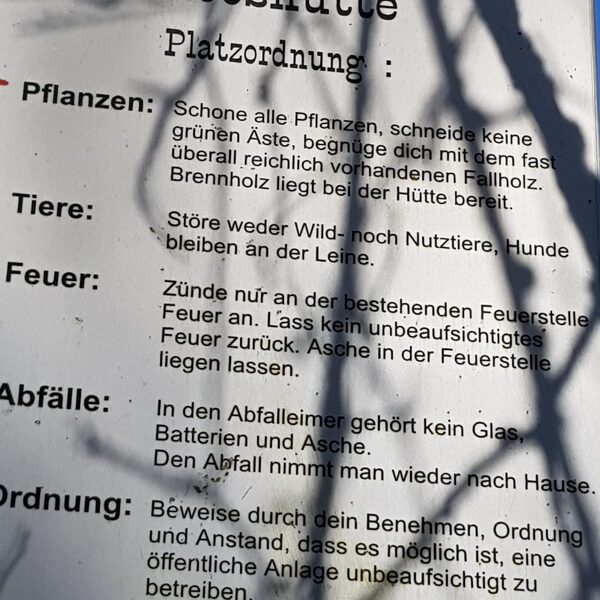 Platzordnung der Mooshütte