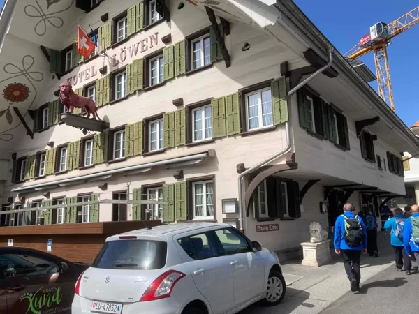 Mittagsrast im Hotel Löwen