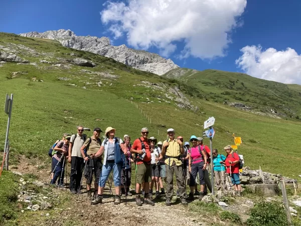 gut gelaunte Wandergruppe!