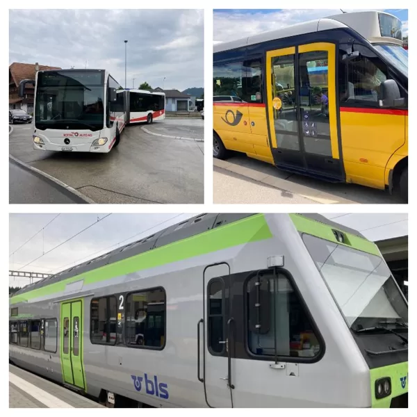mit diesen ÖV's unterwegs