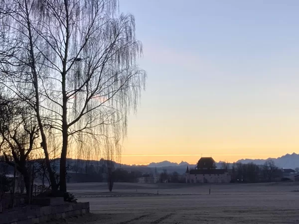 super Morgenstimmung für die Januarwanderung